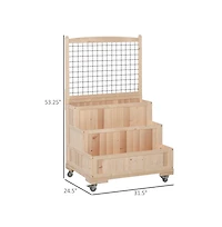 Chic Crate Outsunny 3-Tier Raised Garden Bed with Trellis