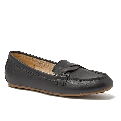Lands' End Women's Wide Width Comfort Suede Leather Slip On Loafer Shoes