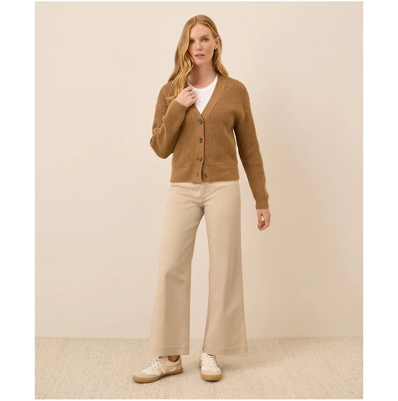 Pact Luxe Knit Cropped Cardigan