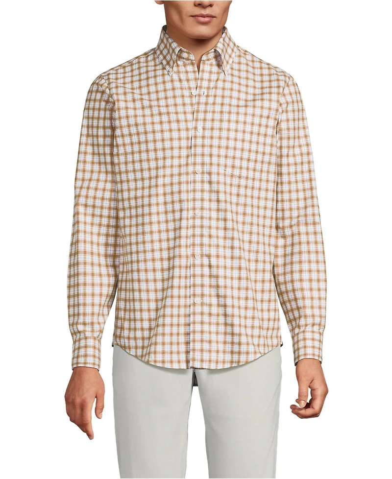 Lands' End Men's Traditional Fit No Iron Twill Shirt