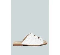 Rag & Co Daisy Doe Raffia Square Toe Flats Women