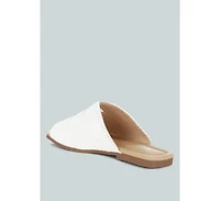 Rag & Co Daisy Doe Raffia Square Toe Flats Women