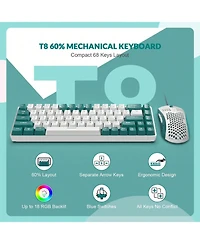 60% Rgb Gaming Keyboard And Mouse Combo - Wired Mechanical Keyboard, 68 Keys Tkl Compact Mini Layout, Up To 6400 Dpi, For Pc Gamer