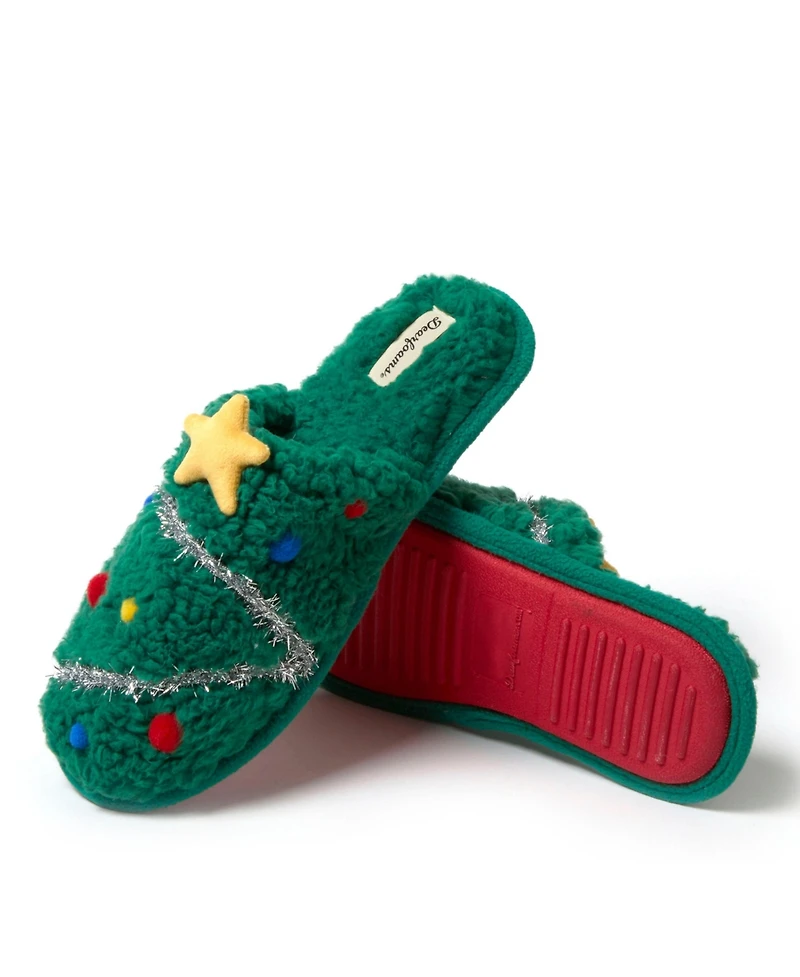Dearfoams Men's Unisex Novelty Holiday Christmas Scuff Slipper