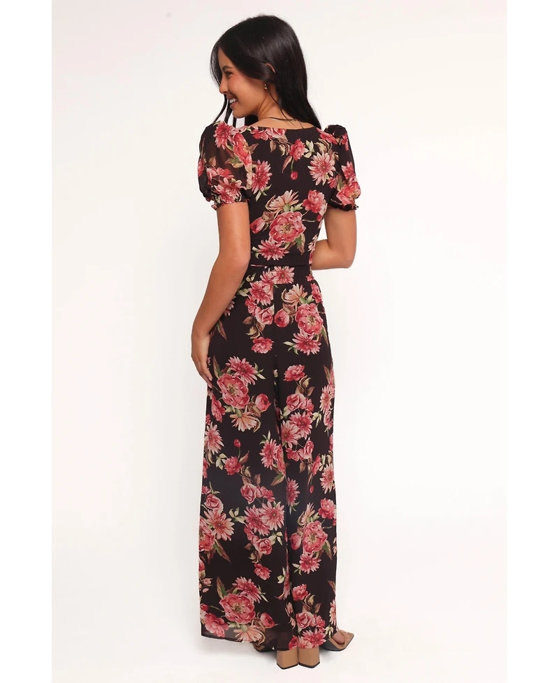 Petal and Pup Women's Estie Pants - Black Floral
