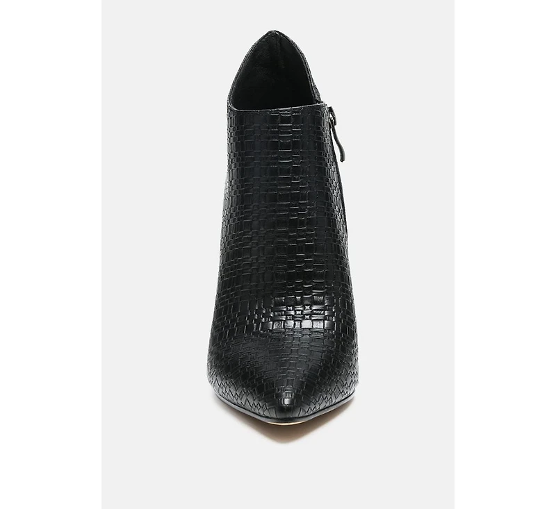 Rag & Co Lolita Woven Texture Stiletto Boot Women