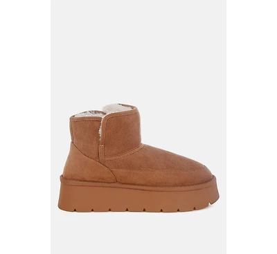 London Rag Chunky Heeled Snow Womens Boot