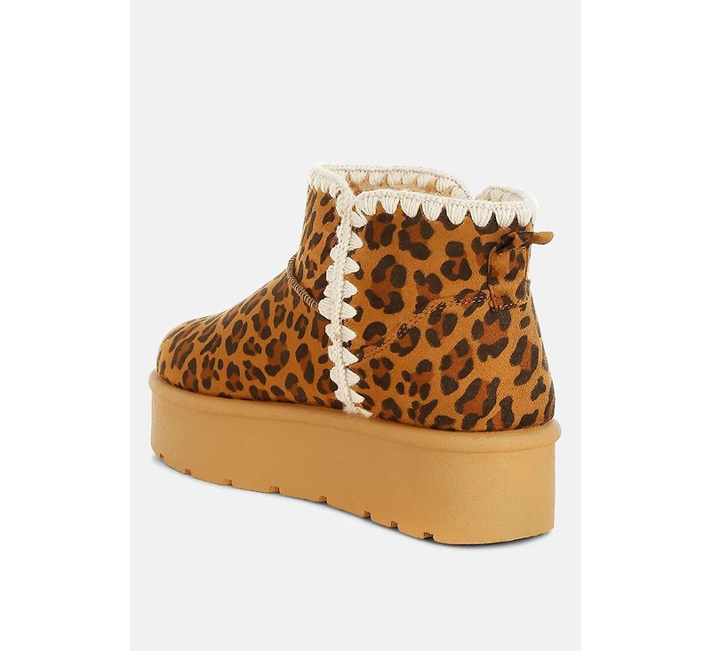 London Rag Rochas Scalloped Detail Snow Boots Women