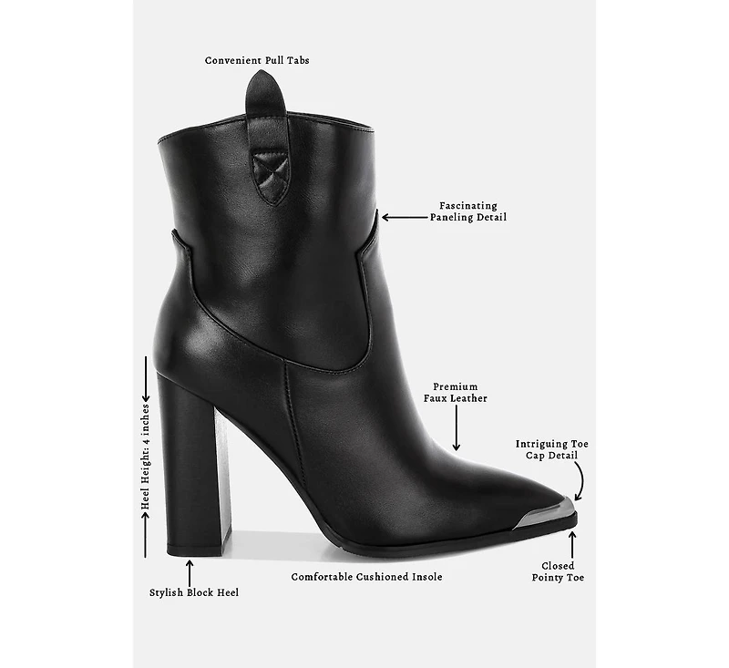 London Rag Hatter Pointed Toe Faux Leather Boots Women