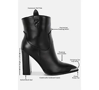 London Rag Hatter Pointed Toe Faux Leather Boots Women