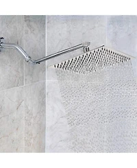 Rainsken Chrome 10" Square Rainfall & High Pressure Stainless Steel Bath Shower Head