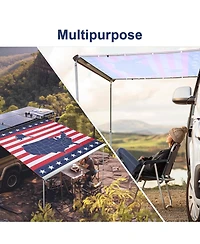 Yescom 7.7x8.2 Ft Carside Awning Replacement Fabric with Side Wall Roof Rack Overland