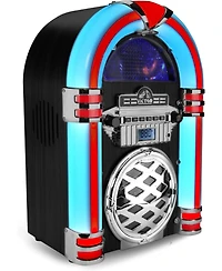 Victor Broadway Desktop Bluetooth Led Jukebox Speaker with Cd Player and Fm Radio - Black