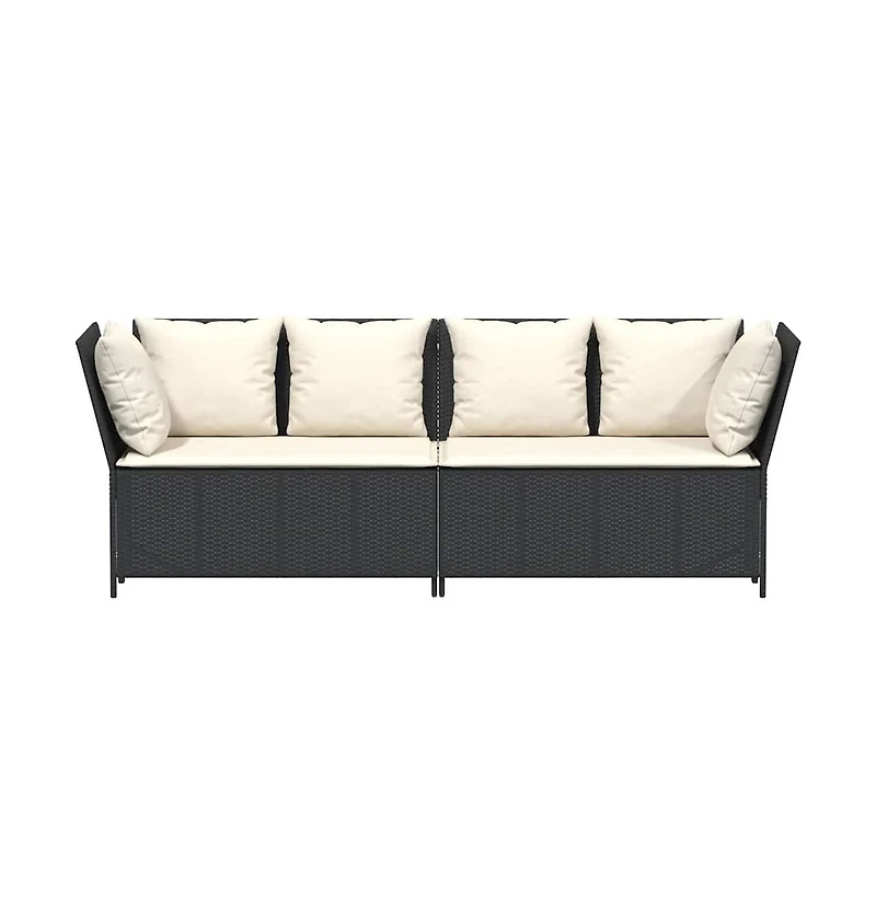 Garden Sofa Black Pe Rattan Large Modular Garden Sofa