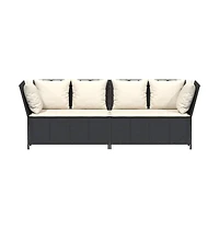 Garden Sofa Black Pe Rattan Large Modular Garden Sofa