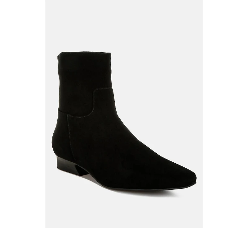 Rag & Co Hakra Flared Heel Suede Boots Women