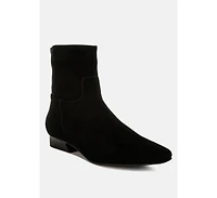 Rag & Co Hakra Flared Heel Suede Boots Women