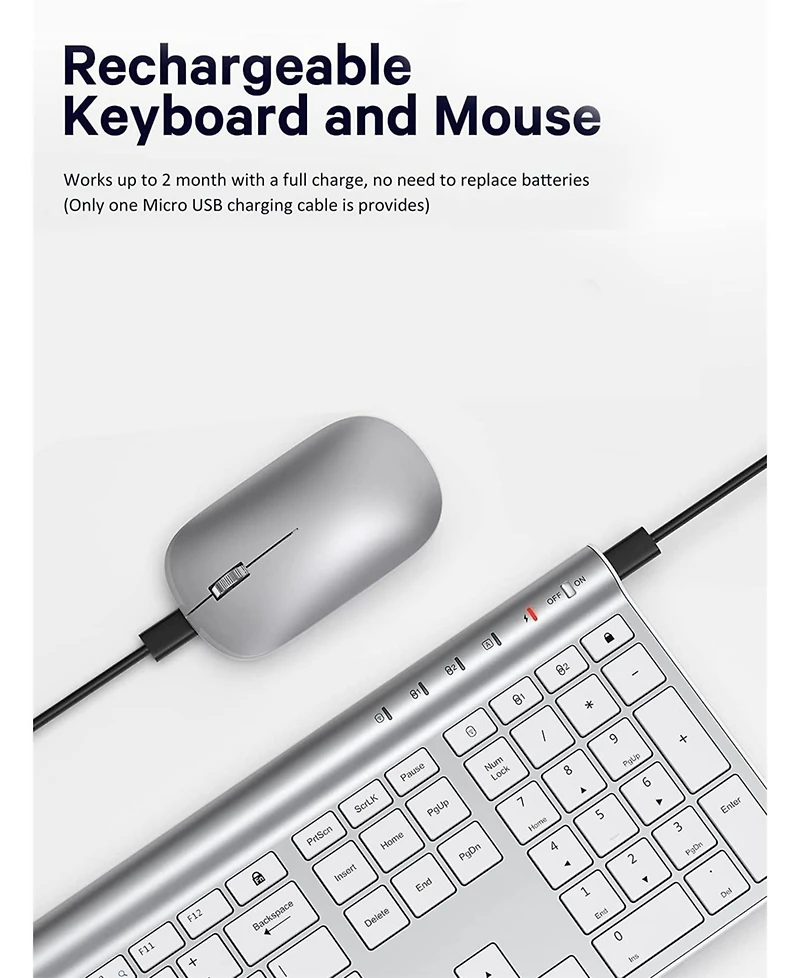 Wireless Keyboard and Mouse Combo