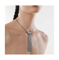 Sohi Women's The Hanging Chain Bar Lariat Necklace