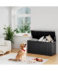 Chic Crate - 46.3'' W 80 Gallons Water Resistant Resin Lockable Deck Box