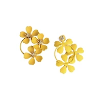 Sohi Floral-Circular Drop Earrings