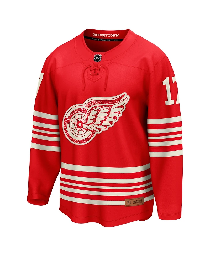 Fanatics Men's Dylan Larkin Red Detroit Wings Centennial Breakaway Jersey