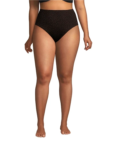 Lands' End Plus Cheeky High Waisted Bikini Bottoms