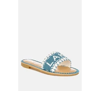London Rag Beaded Lake Como Flat Slip Ons Women