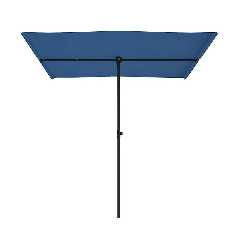 vidaXL Garden Parasol Azure Blue Aluminium, Polyester 6.6 x 4.9 feet