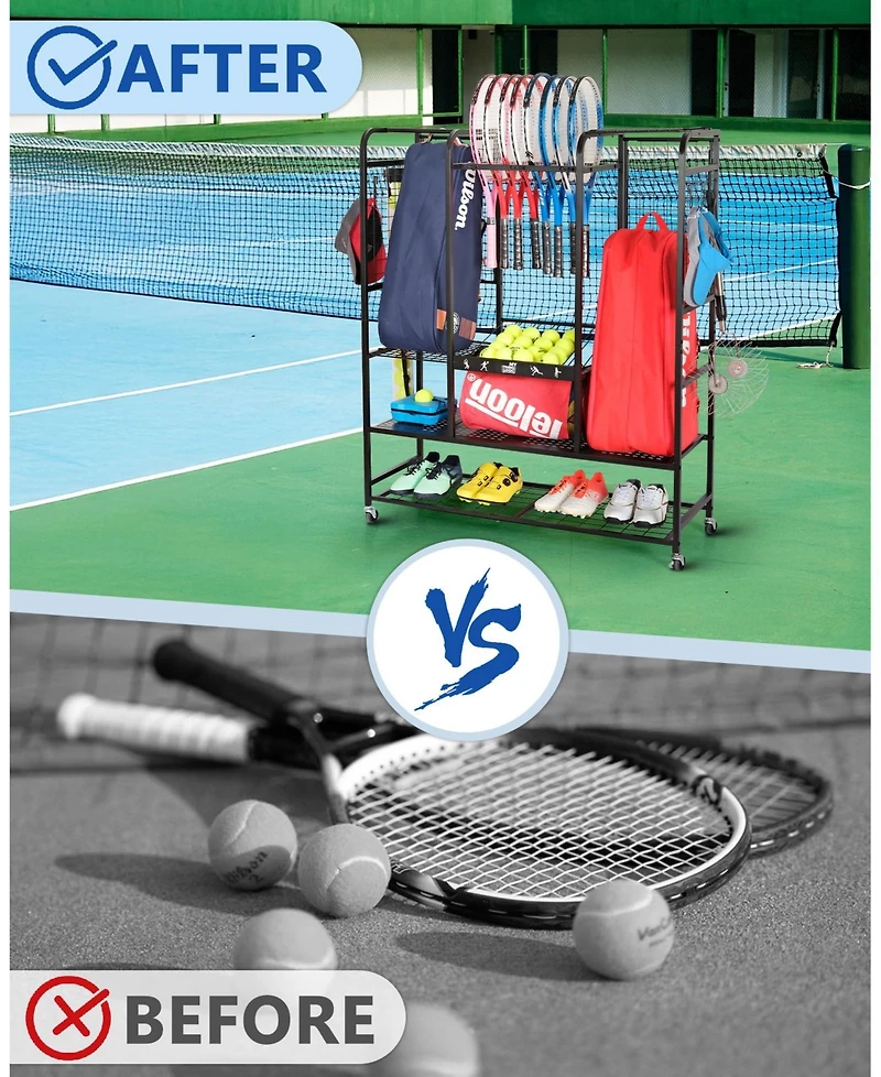 Mythinglogic Tennis Equipment Storage Rack