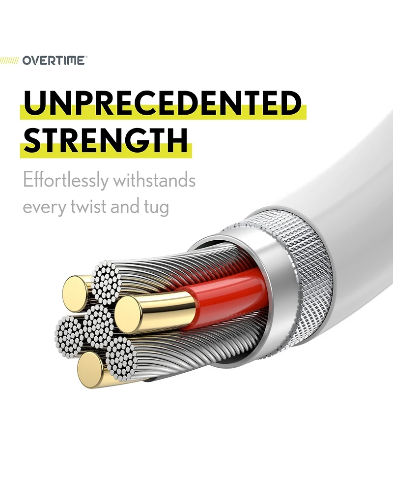 Overtime Mfi Certified Usb C to Lightning 6ft Cable, Fast Charging (OTDCIPUSBTC6WHX3)
