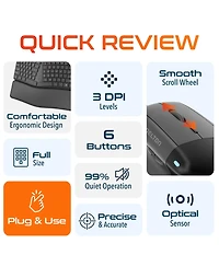 Delton Usb KB250 Ergo Keyboard and S38