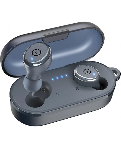 Tozo T10S Bluetooth Wireless Earbuds, Waterproof, Touch Controls with Charging Case - Blue