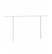 vidaXL Awning Post Set White Iron 177.2 x 96.5 in Adjustable Armrests