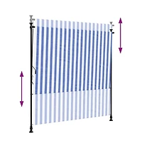 vidaXL Outdoor Roller Blind Blue and White
