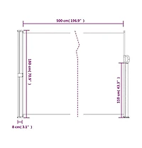 vidaXL Retractable Side Awning Anthracite