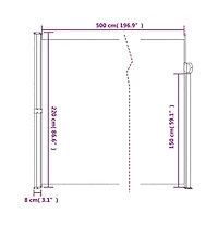 vidaXL Retractable Side Awning Anthracite