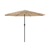 vidaXL Garden Parasol Brown Polyester, Powder-Coated Steel Large