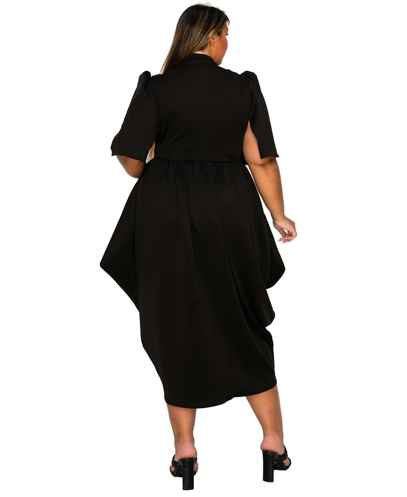 L I V D Plus Aesira Tulip Hem Pocket Dress