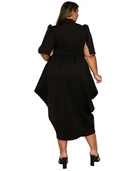 L I V D Plus Aesira Tulip Hem Pocket Dress