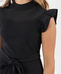 Rare Editions Girls 7-16 Self-Tie Jumpsuit