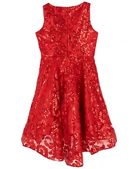 Rare Editions Girls 7-16 Embroidered A-Line Hi-Low Dress