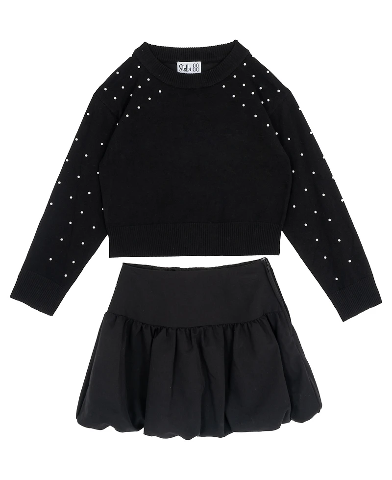 Rare Editions Girls 7-12 2-Piece Sweater and Skort Set