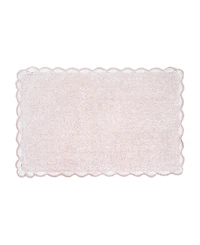 Laura Ashley Heathered Crochet Border Cotton Bath Rug