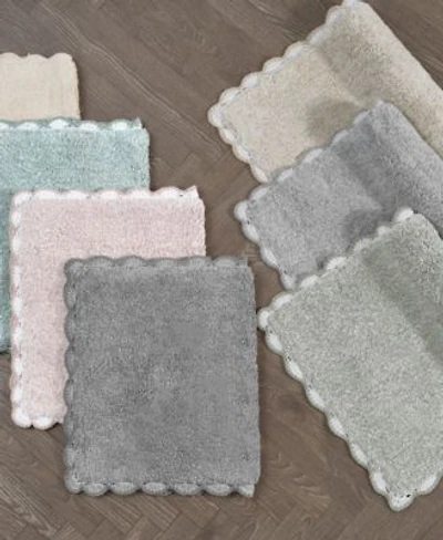 Laura Ashley Heathered Crochet Border Cotton Bath Rug