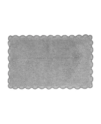 Laura Ashley Heathered Crochet Border Cotton Bath Rug