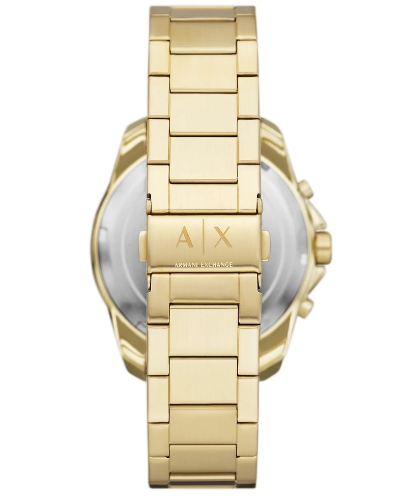 Armani Exchange Men's Chronograph Gold-Tone Stainless Steel Watch, 44mm
