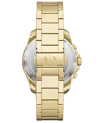 Armani Exchange Men's Chronograph Gold-Tone Stainless Steel Watch, 44mm