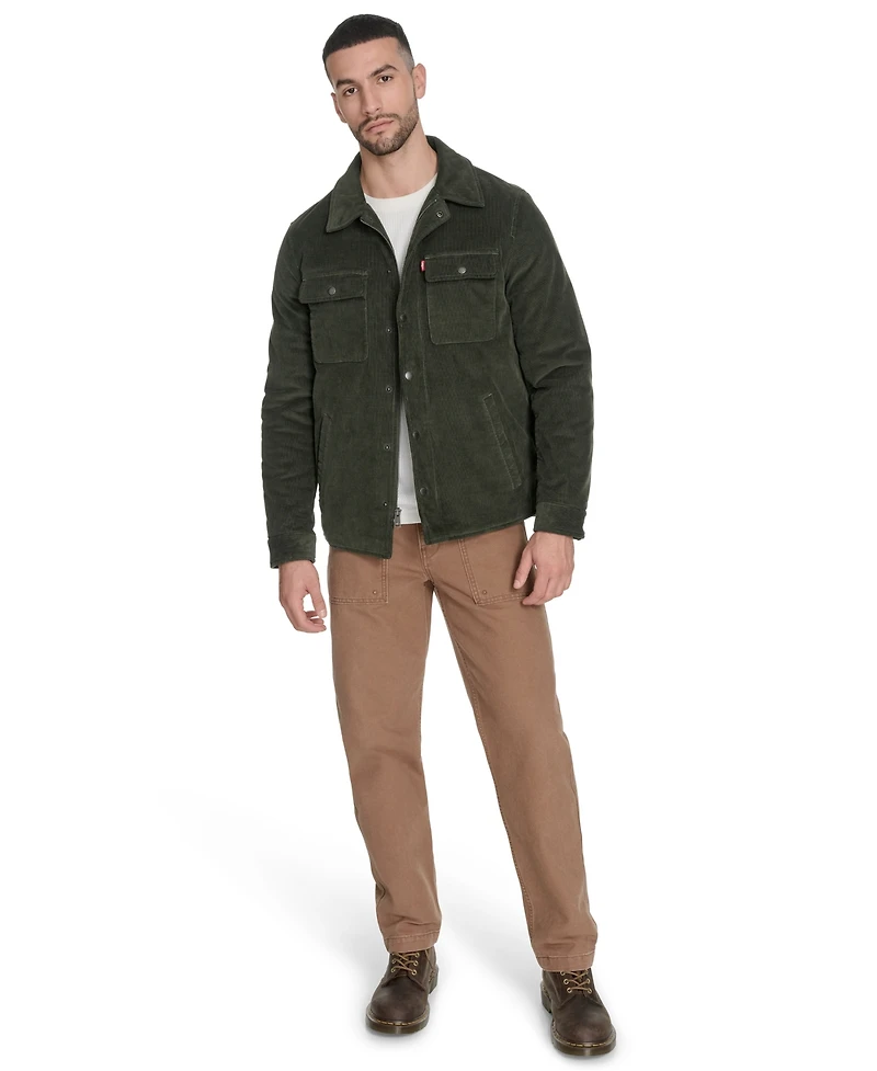 Levi's Men's Corduroy Plaid Lining Shirt Jacket