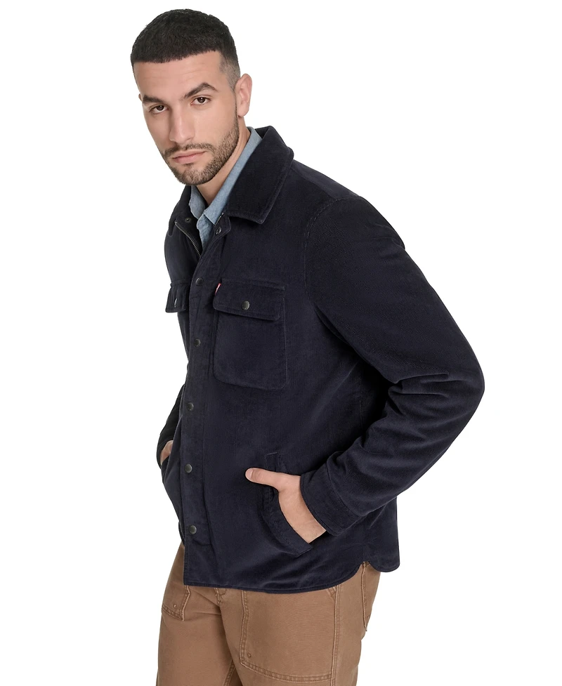Levi's Men's Corduroy Plaid Lining Shirt Jacket